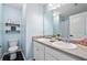 Bathroom with double sinks, sleek fixtures, and a modern aesthetic creating a functional space at 13 Four Feathers Ln, Rydal, GA 30171