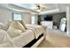 Relaxing main bedroom with natural light, a decorative ceiling, and a large bed at 13 Four Feathers Ln, Rydal, GA 30171