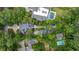 Expansive aerial view showcasing the property's large lot, private pool, and lush surrounding greenery at 3212 Arden Nw Rd, Atlanta, GA 30305