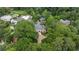 Aerial view of estate nestled among mature trees, highlighting its privacy and expansive grounds at 3212 Arden Nw Rd, Atlanta, GA 30305