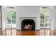 Cozy fireplace with a stone mantel and views of the exterior at 3212 Arden Nw Rd, Atlanta, GA 30305