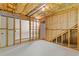 Unfinished basement space ready for customization, with exposed framework and ductwork at 3527 Starwood Sw Trl, Lilburn, GA 30047