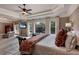 Spacious main bedroom with sitting area, large windows, and access to outdoor patio, offering natural light at 5045 Harrington Rd, Johns Creek, GA 30022