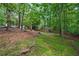 Secluded backyard featuring mature trees and privacy fence at 3380 Canon Bay Dr, Cumming, GA 30041
