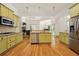 Spacious kitchen with stainless steel appliances, wood flooring, and an open floor plan at 3380 Canon Bay Dr, Cumming, GA 30041