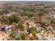 An aerial view of a neighborhood nestled among lush trees, offering a serene and private setting at 1271 Fenway Cir, Decatur, GA 30030