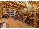 Spacious unfinished attic featuring wooden beams, insulation, and ample storage potential at 1271 Fenway Cir, Decatur, GA 30030