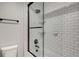 Bright bathroom featuring a tub with shower, and modern subway tile surround at 1271 Fenway Cir, Decatur, GA 30030