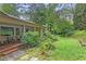 Relaxing backyard features mature landscaping, a brick patio, and room for outdoor entertaining at 491 Hemlock Sw Dr, Marietta, GA 30064