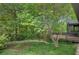The backyard features a stone retaining wall and a back deck with wood railings at 3270 Leslie Ne Ct, Atlanta, GA 30345