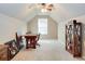 Versatile carpeted bonus room with large windows, a ceiling fan and a desk with chairs at 4217 Brentwood Dr, Buford, GA 30518