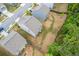 Aerial view of the homes showcasing the roof, yards, and surrounding landscape at 3475 Ridge Hill Pkwy, Douglasville, GA 30135