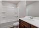 Modern bathroom featuring a bathtub/shower combination and a sink vanity at 3475 Ridge Hill Pkwy, Douglasville, GA 30135