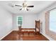 Simple bedroom with hardwood floors, natural light, and an empty bed frame ready for personalization at 844 Oak Nw St, Atlanta, GA 30318