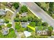 Aerial view of a home surrounded by lush greenery, showcasing the property's spacious lot at 3335 Ashton Dr, Suwanee, GA 30024