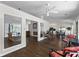 Spacious living area with hardwood floors, connecting seamlessly to the kitchen and dining areas at 3335 Ashton Dr, Suwanee, GA 30024