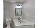 Cozy bathroom featuring a modern vanity with a sleek white countertop and ample natural lighting at 3445 Huntington Ct, Douglasville, GA 30134
