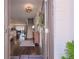 Inviting foyer featuring hardwood floors, a staircase, and a view into the open-concept living space at 3611 Ridgeway Rd, Duluth, GA 30096