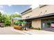 Convenient on-site Starbucks drive-thru with outside seating and tables for community residents at 423 Burton Dr, Alpharetta, GA 30009