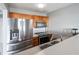 Modern kitchen with stainless steel appliances, countertop, and ample storage at 6918 Gallant Se Cir # 22, Mableton, GA 30126