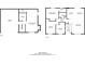 Floor plans displaying measurements for various rooms on the first and second floors at 6082 Raintree Bnd, Lithonia, GA 30058