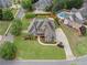 Aerial view of a well-maintained home and yard in a suburban neighborhood at 6263 Fernstone Nw Trl, Acworth, GA 30101