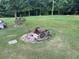 Backyard featuring a rock fire pit at 3014 Echols Rd, Cumming, GA 30041