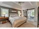 Main bedroom featuring tray ceilings, sitting area and ensuite bathroom with soaking tub at 5335 Bannergate Dr, Johns Creek, GA 30022