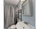 Small bathroom with a shower and a vanity at 6419 Danbury Ln, Norcross, GA 30093