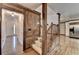 Elegant staircase with wood trim detail leading to upper level at 478 Guilford Cir, Marietta, GA 30068