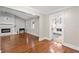 Open living area with hardwood floors and fireplace at 1125 Murray Sw Cir, Marietta, GA 30064