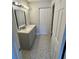 Bathroom featuring patterned tile floors, vanity with a sink, and updated fixtures at 3575 Oakvale Rd # 1103, Decatur, GA 30034