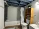Efficient bathroom with modern fixtures and storage in the basement at 2059 Clearwater Se Dr, Marietta, GA 30067