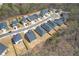 Aerial view of a residential area featuring modern homes with spacious yards at 422 Murphy Avenue, Canton, GA 30114