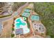 Aerial view showing pool, tennis courts, playground, and beautiful landscaping at 422 Murphy Avenue, Canton, GA 30114