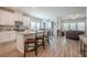 Open-concept kitchen with granite counters and an island, connecting to the living area for easy entertaining at 422 Murphy Avenue, Canton, GA 30114