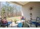 Outdoor patio with chairs, table, decorations and view of backyard at 422 Murphy Avenue, Canton, GA 30114
