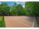 Community basketball court surrounded by mature trees and lush green foliage at 7455 Cordery Rd, Cumming, GA 30040