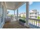Inviting front porch featuring wood floors, stylish seating, and views of the charming neighborhood at 7455 Cordery Rd, Cumming, GA 30040