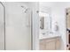 Bathroom with shower and vanity, plus tile flooring at 1605 Barrier Rd, Marietta, GA 30066