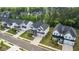 Aerial view of new construction homes in a suburban neighborhood at 298 Tillman Pass, Woodstock, GA 30188