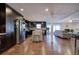 Gourmet kitchen with stainless steel appliances, center island and hardwood floors at 52 Buena Vista Se Cir, Cartersville, GA 30121