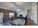 Upstairs living room showing staircase, with barn door on the side at 52 Buena Vista Se Cir, Cartersville, GA 30121