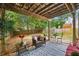 Cozy backyard with a wooden pergola, string lights, a patio and plenty of room for entertaining at 865 Ashfield Dr, Decatur, GA 30030