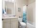 Inviting bathroom features bathtub, shower, toilet, and vanity with marble countertops at 2239 Tayside Nw Xing, Kennesaw, GA 30152