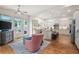 Open eat-in kitchen featuring custom cabinets, stainless steel appliances, and backyard view at 2239 Tayside Nw Xing, Kennesaw, GA 30152