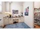 Bright office nook includes custom cabinets, counter space, and a view of the pantry at 2239 Tayside Nw Xing, Kennesaw, GA 30152