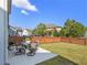 A well maintained backyard with a table and chairs sitting on a patio and a wood fence at 1580 Johnson Nw Rd, Atlanta, GA 30318