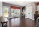 Cozy breakfast nook with natural light, built-in desk, and access to the outdoor patio area at 1580 Johnson Nw Rd, Atlanta, GA 30318
