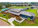 Aerial view of the community center featuring a pool, outdoor lounge areas, and manicured landscaping at 1580 Johnson Nw Rd, Atlanta, GA 30318